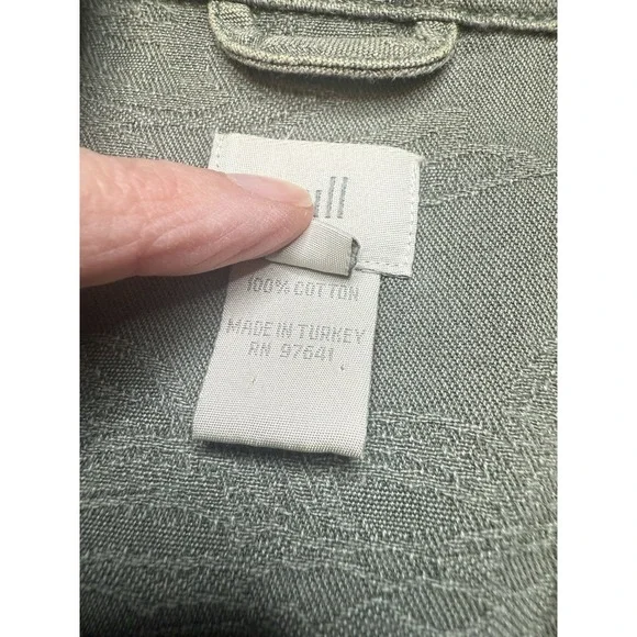 J Jill Sage Green Long Sleeve Embossed Cotton‎ Blazer W/ Pockets. Lightweight. S - Picture 4 of 10